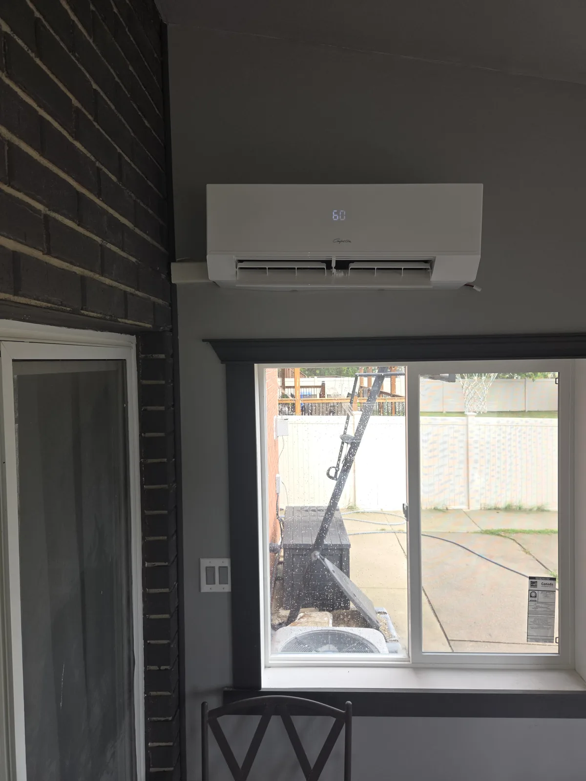 Completed ductless mini-split indoor unit, wall mounted — South Windsor ON