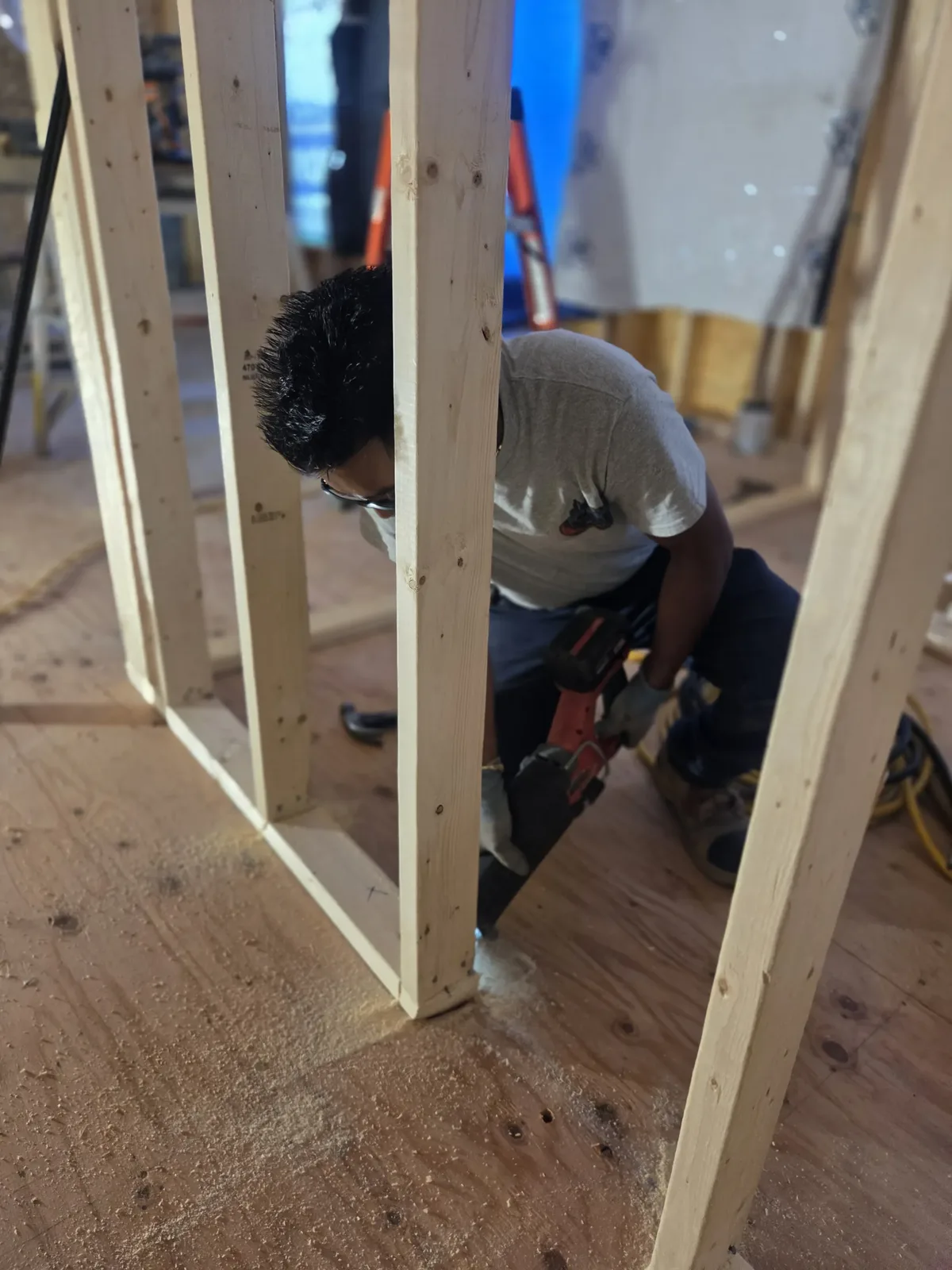 CITI HVAC technician completing electrical connections — Chatham trailer park